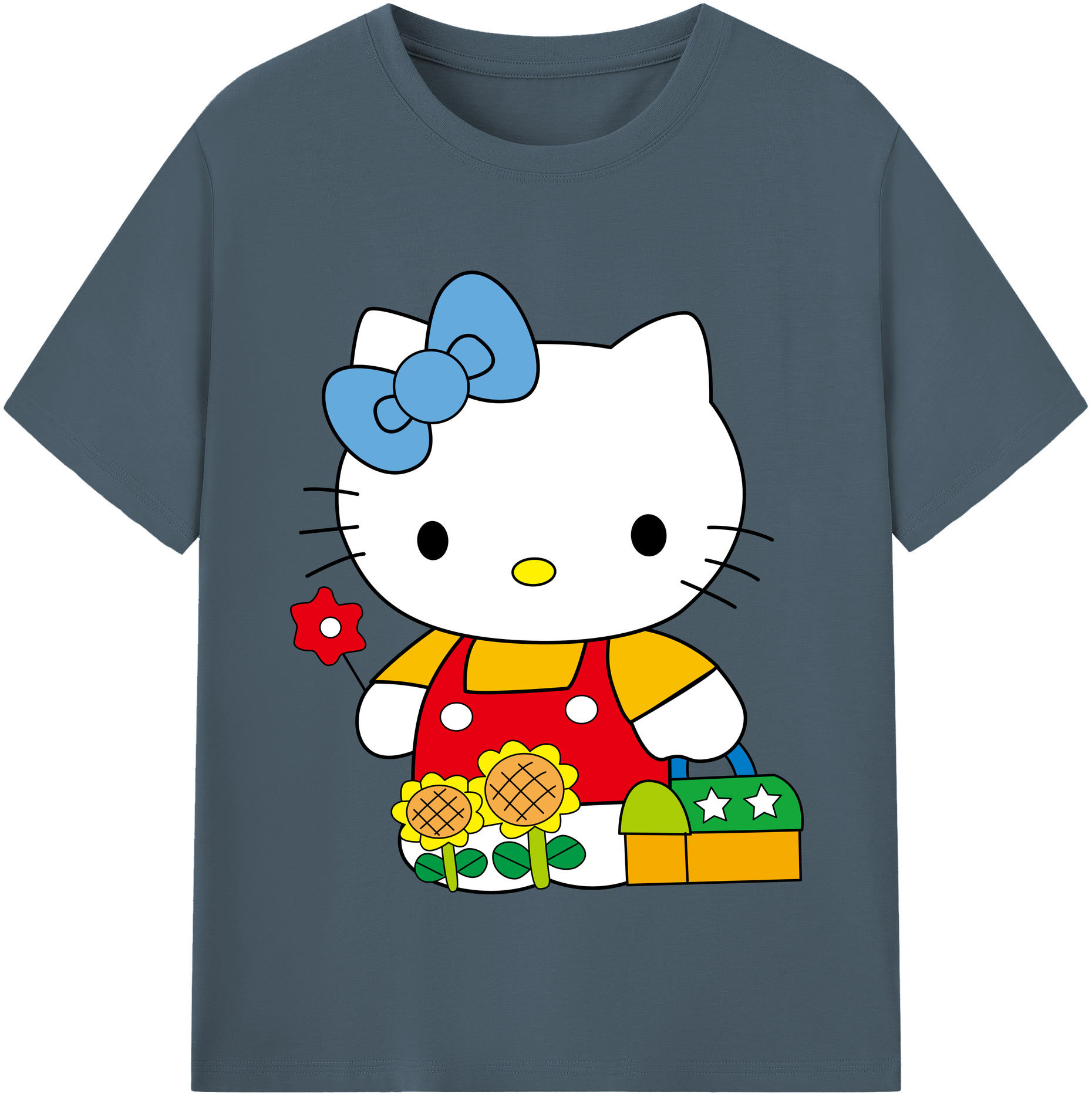 （画像用） Hello Kitty ハローキティ 綿100％半袖Tシャツ（フロントプリント）